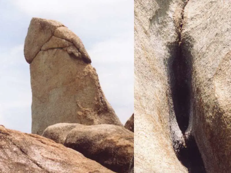 Hin Ta and Hin Yai, the granite rock formations at the south end of Lamai Beach