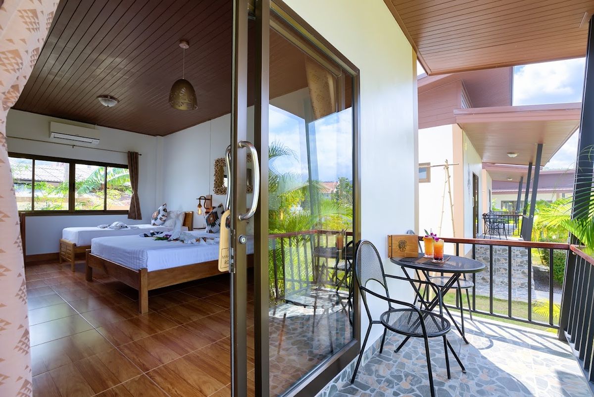 Maya Resort pool and grounds in Fisherman's Village