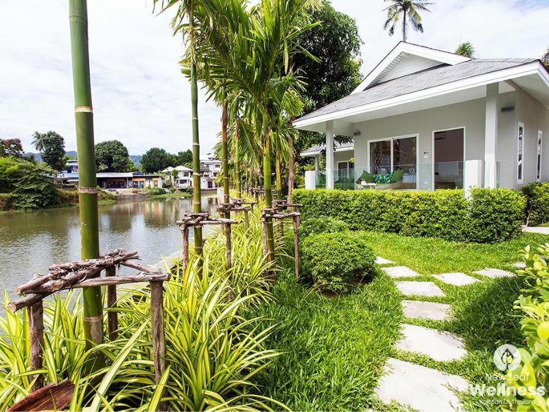 New Leaf Wellness Resort exterior in Maenam