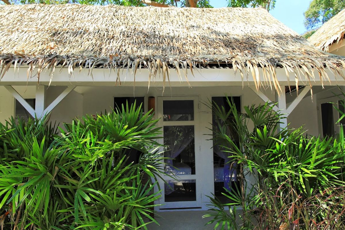 The white cottage exterior in Bophut